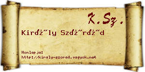 Király Szórád névjegykártya